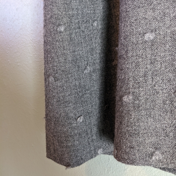 Marc by Marc Jacobs Gray Wool Clip Dot Mini Dress Size 6 - Picture 3 of 9